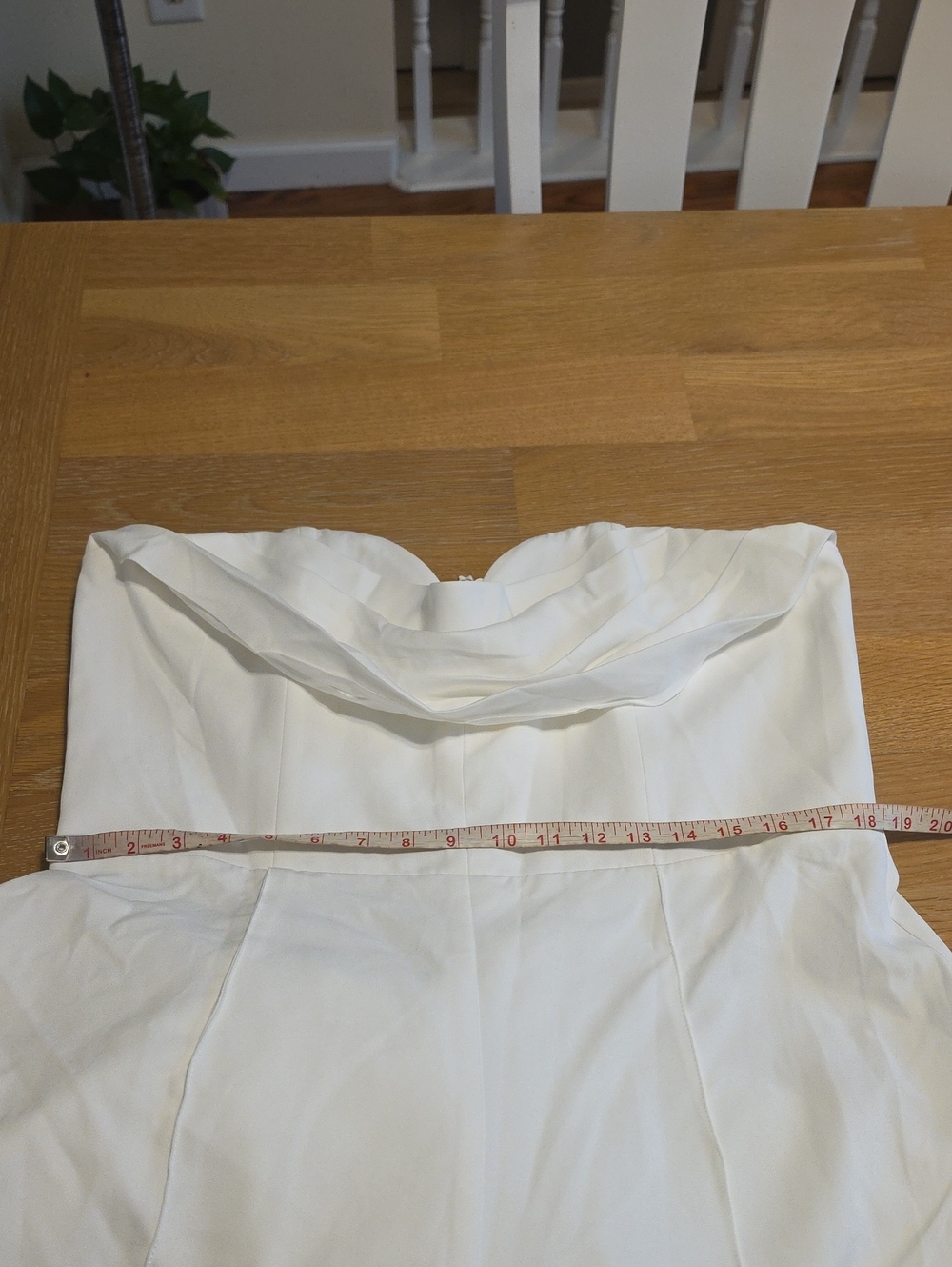 Showpo. Stacey White Strapless Cowl Wide-Leg Jumpsuit In Off White Size 14 New - Picture 8 of 8